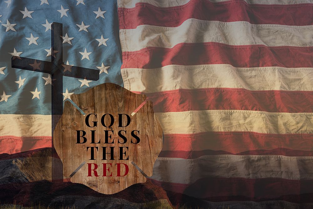 God Bless The Red art print by Kimberly Allen for $57.95 CAD