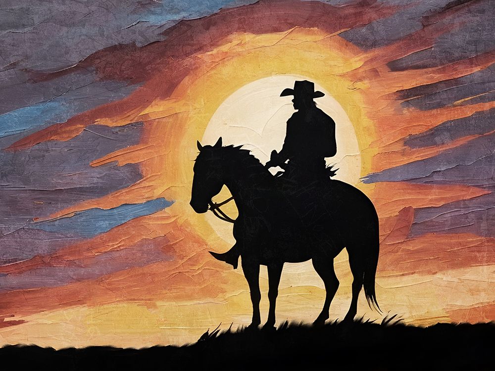 Cowboy Sunset 2 art print by Kimberly Allen for $57.95 CAD