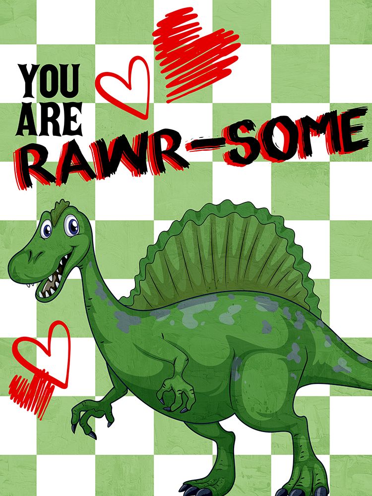 Dino Valentine 3 art print by Kimberly Allen for $57.95 CAD
