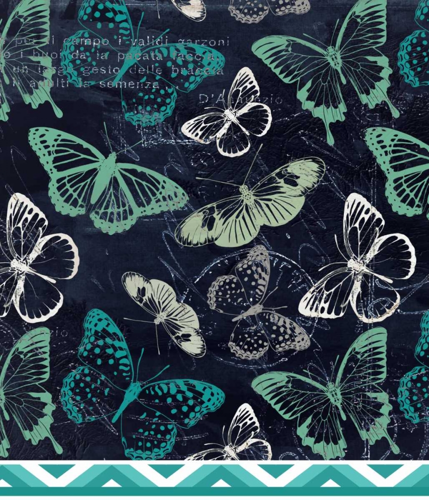 Butterflies and Chevron art print by Kimberly Allen for $57.95 CAD