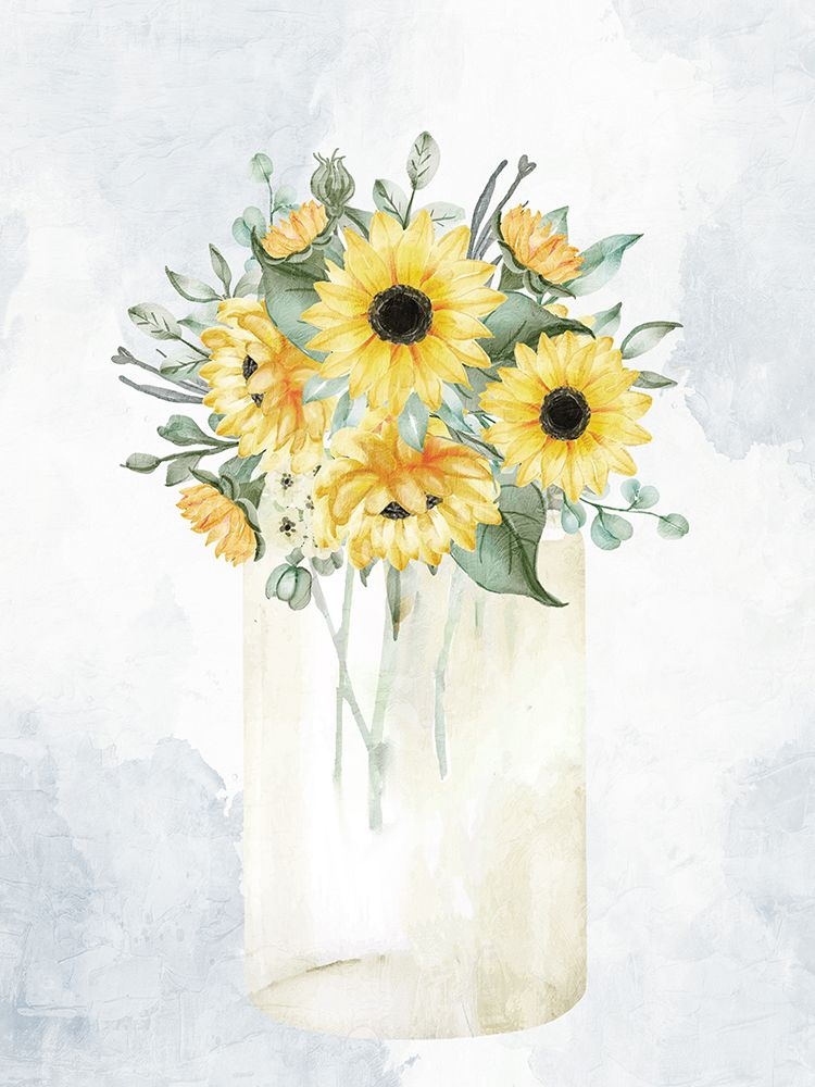 Sunflower Jar 2 art print by Kimberly Allen for $57.95 CAD