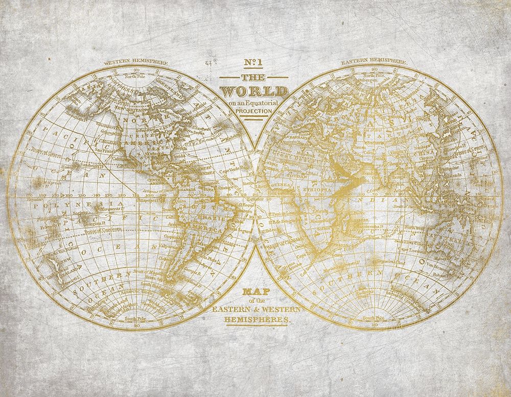 No. 1 World Map art print by Kimberly Allen for $57.95 CAD
