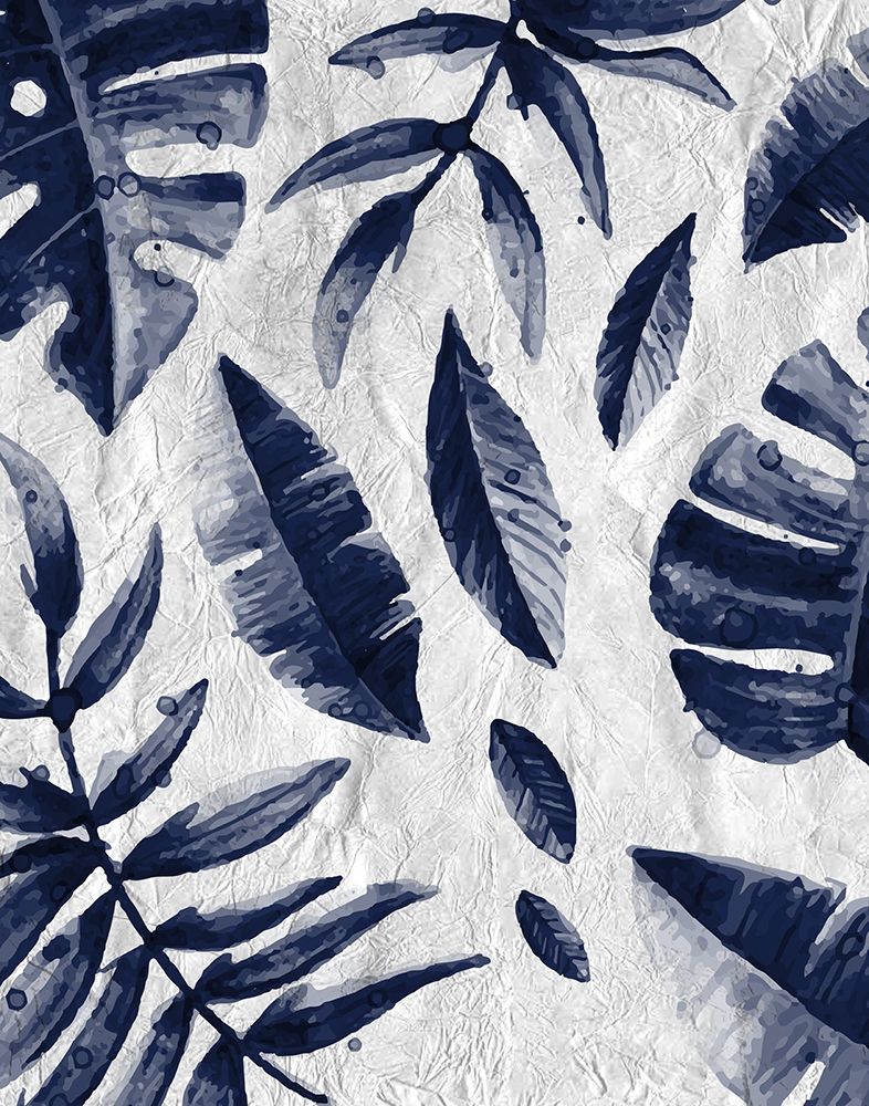 Tropic Indigo Leaves 1 art print by Kimberly Allen for $57.95 CAD