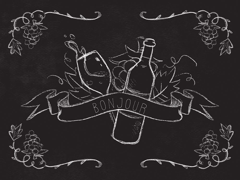 Bonjour Wine art print by Kimberly Allen for $57.95 CAD