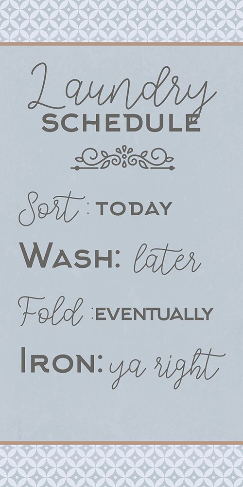 Laundry Schedule Sort V2 art print by Kimberly Allen for $57.95 CAD