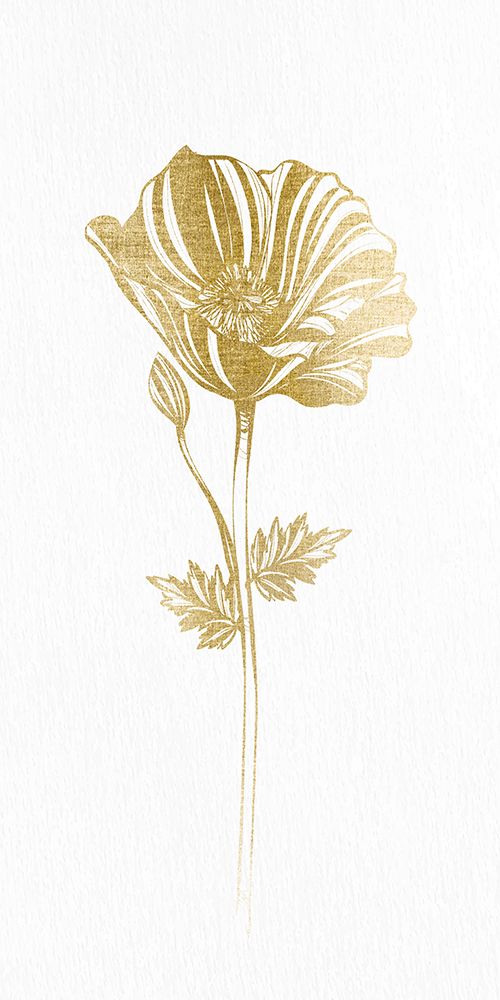 Champagne Gold Floral 1 art print by Kimberly Allen for $57.95 CAD
