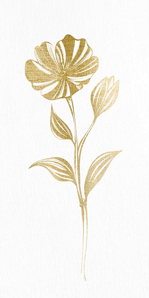 Champagne Gold Floral 2 art print by Kimberly Allen for $57.95 CAD