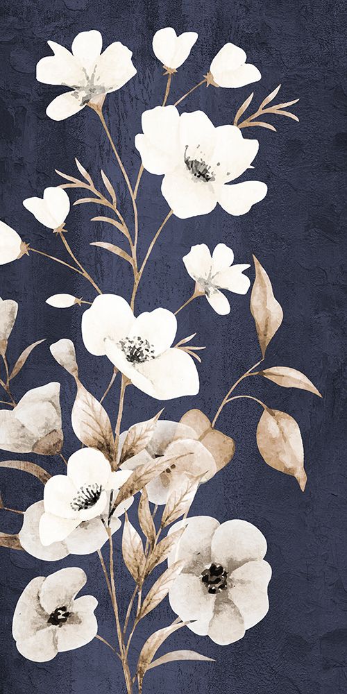 Floral Navy Branches 1 art print by Kimberly Allen for $57.95 CAD
