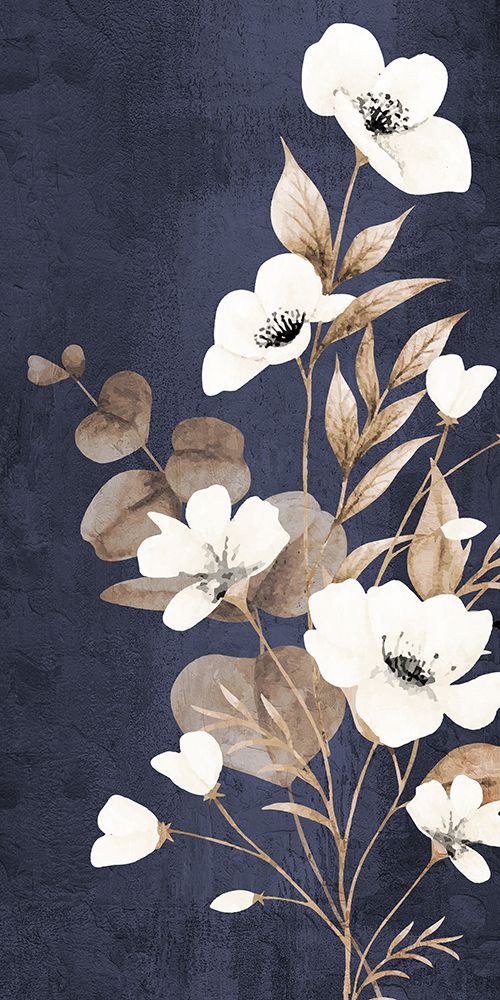 Floral Navy Branches 2 art print by Kimberly Allen for $57.95 CAD