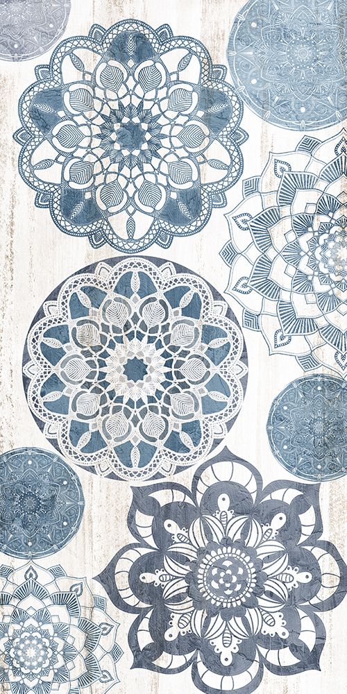 Mandala Blues Panel 2 art print by Kimberly Allen for $57.95 CAD