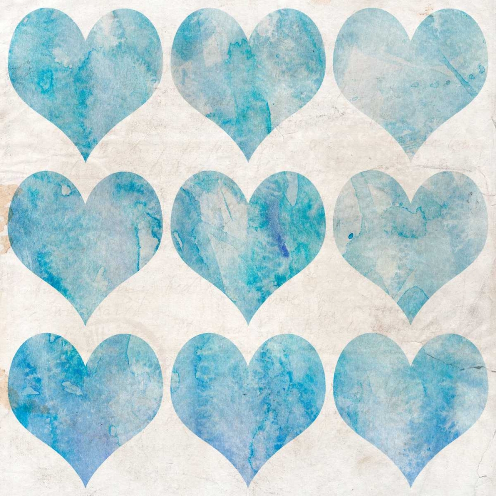 Watercolor Hearts 1 art print by Kimberly Allen for $57.95 CAD