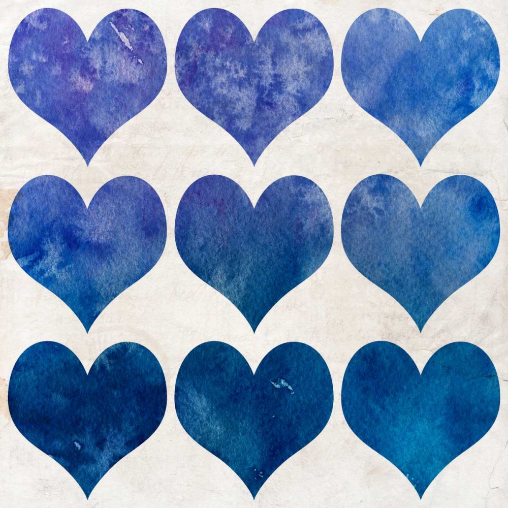 Watercolor Hearts 3 art print by Kimberly Allen for $57.95 CAD
