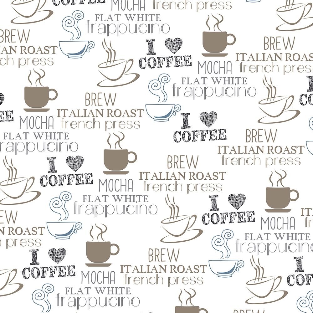 Coffee Pattern 1 art print by Allen Kimberly for $57.95 CAD