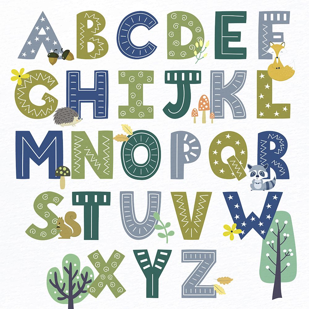 Woodland ABCs art print by Kimberly Allen for $57.95 CAD