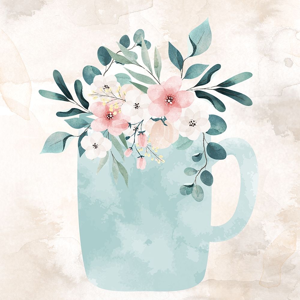 Coffee Floral 3 art print by Kimberly Allen for $57.95 CAD