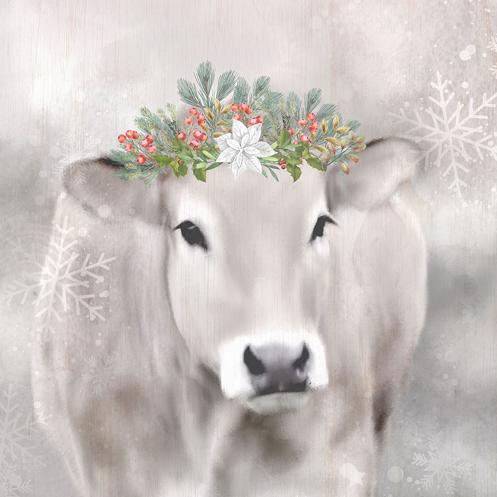 Christmas Moo art print by Kimberly Allen for $57.95 CAD