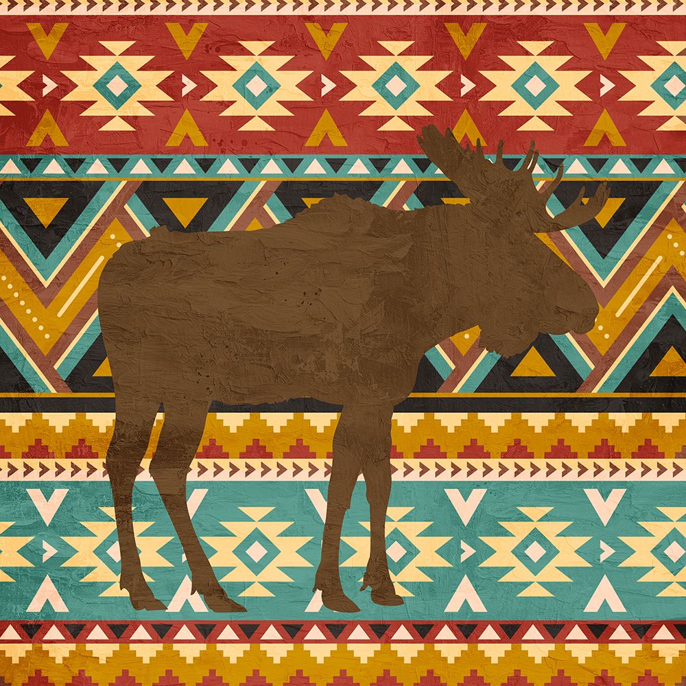 Patterned Moose 1 art print by Kimberly Allen for $57.95 CAD