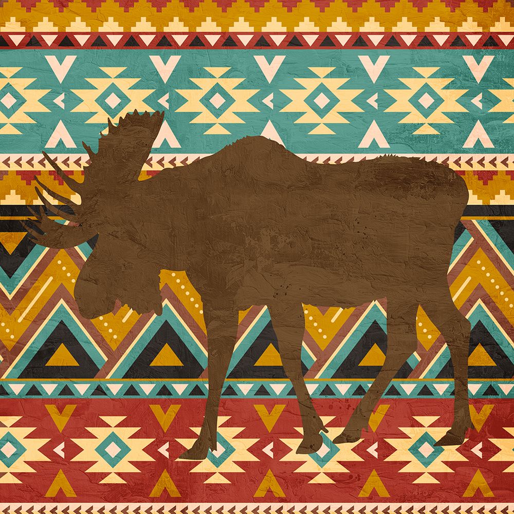 Patterned Moose 2 art print by Kimberly Allen for $57.95 CAD