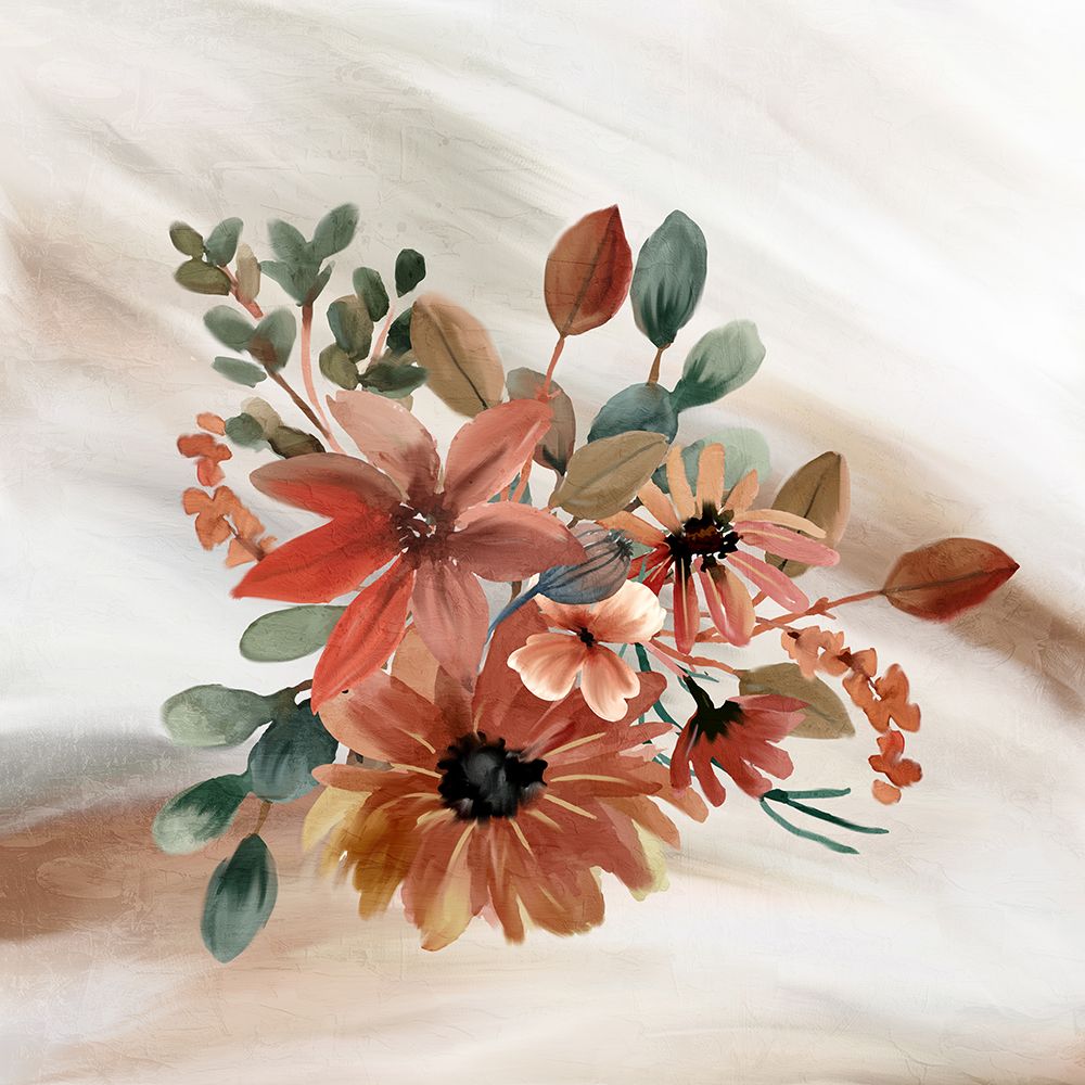 Rust Floral 1 art print by Kimberly Allen for $57.95 CAD