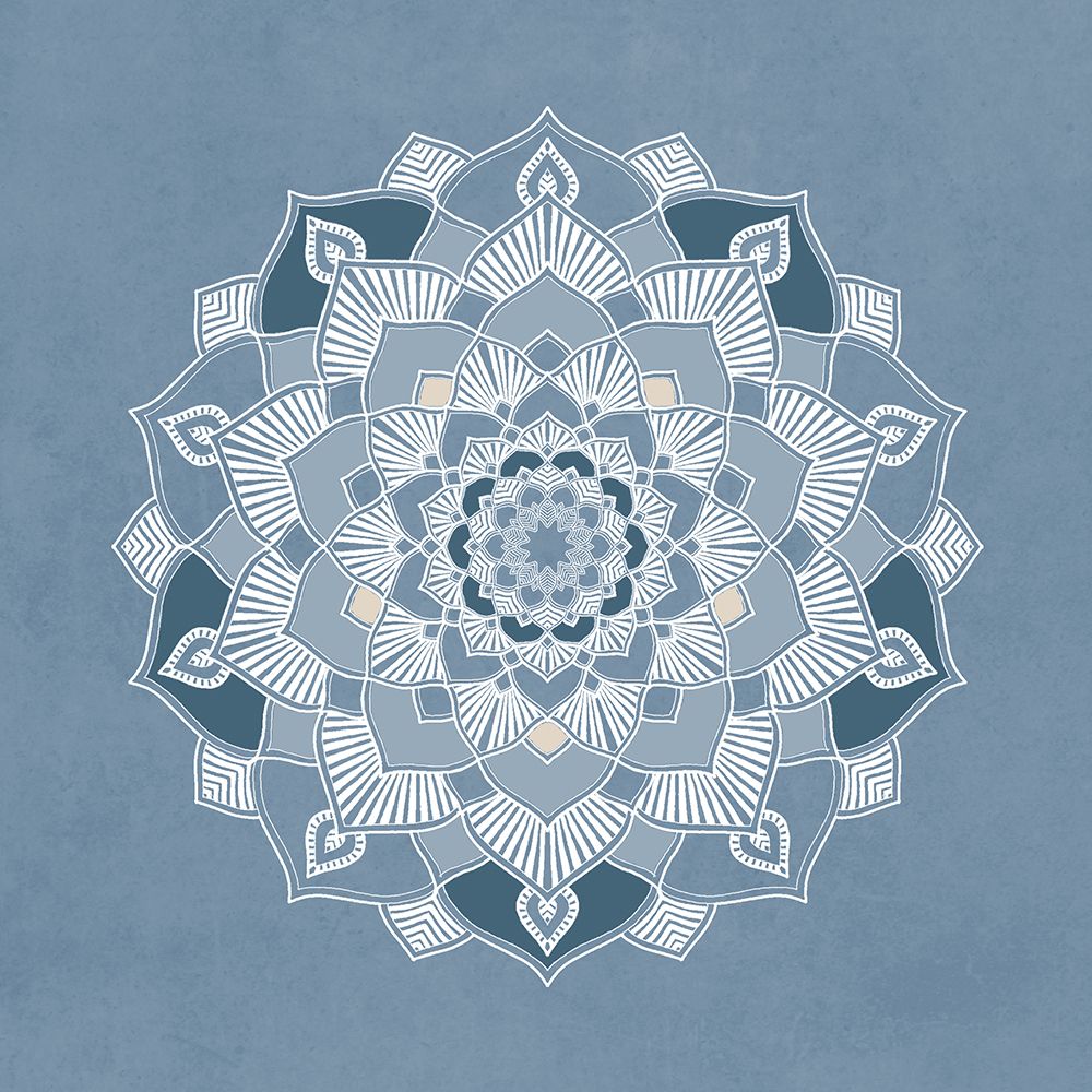 Mandala Blue 1 art print by Kimberly Allen for $57.95 CAD