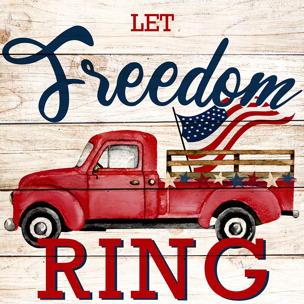 Let Freedom Ring Truck art print by Kimberly Allen for $57.95 CAD
