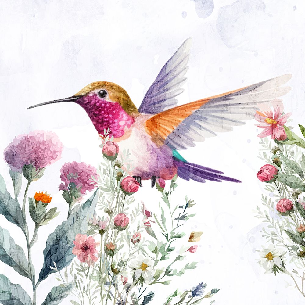 Hummingbird Wildflower 2 art print by Kimberly Allen for $57.95 CAD