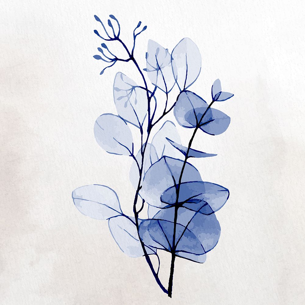 Blue Watercolor Petals 2 art print by Kimberly Allen for $57.95 CAD