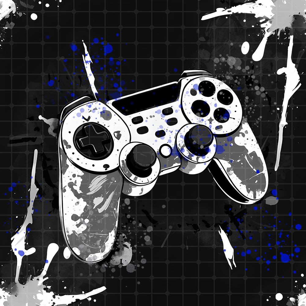 Black And White Gamer 2 art print by Kimberly Allen for $57.95 CAD