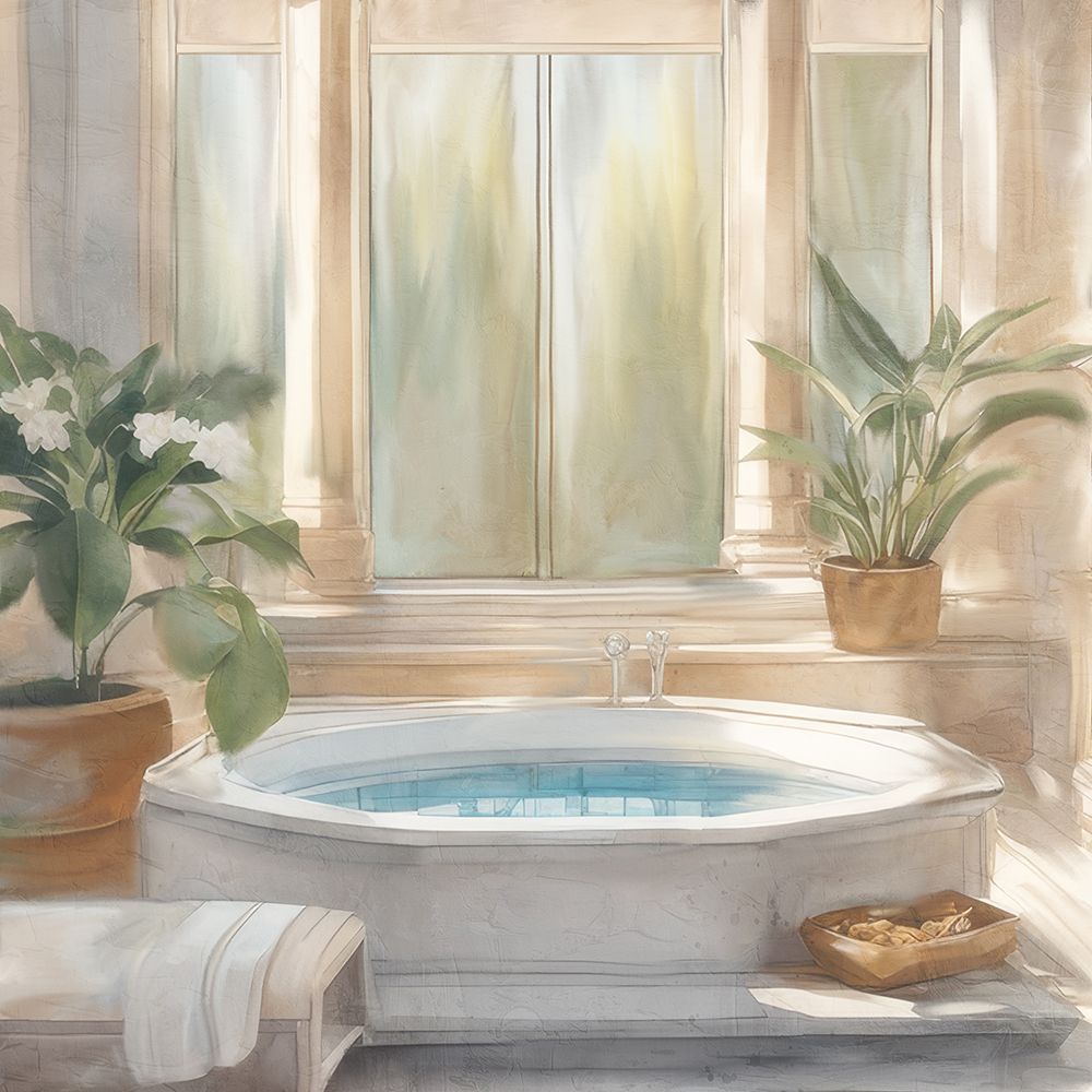 Serenity Bathroom 2 art print by Kimberly Allen for $57.95 CAD