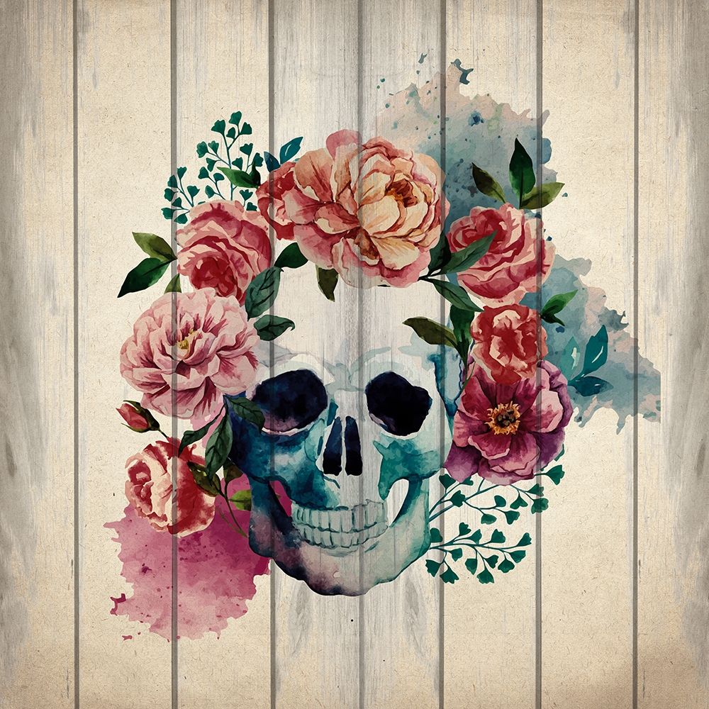Floral Skull 2 art print by Kimberly Allen for $57.95 CAD