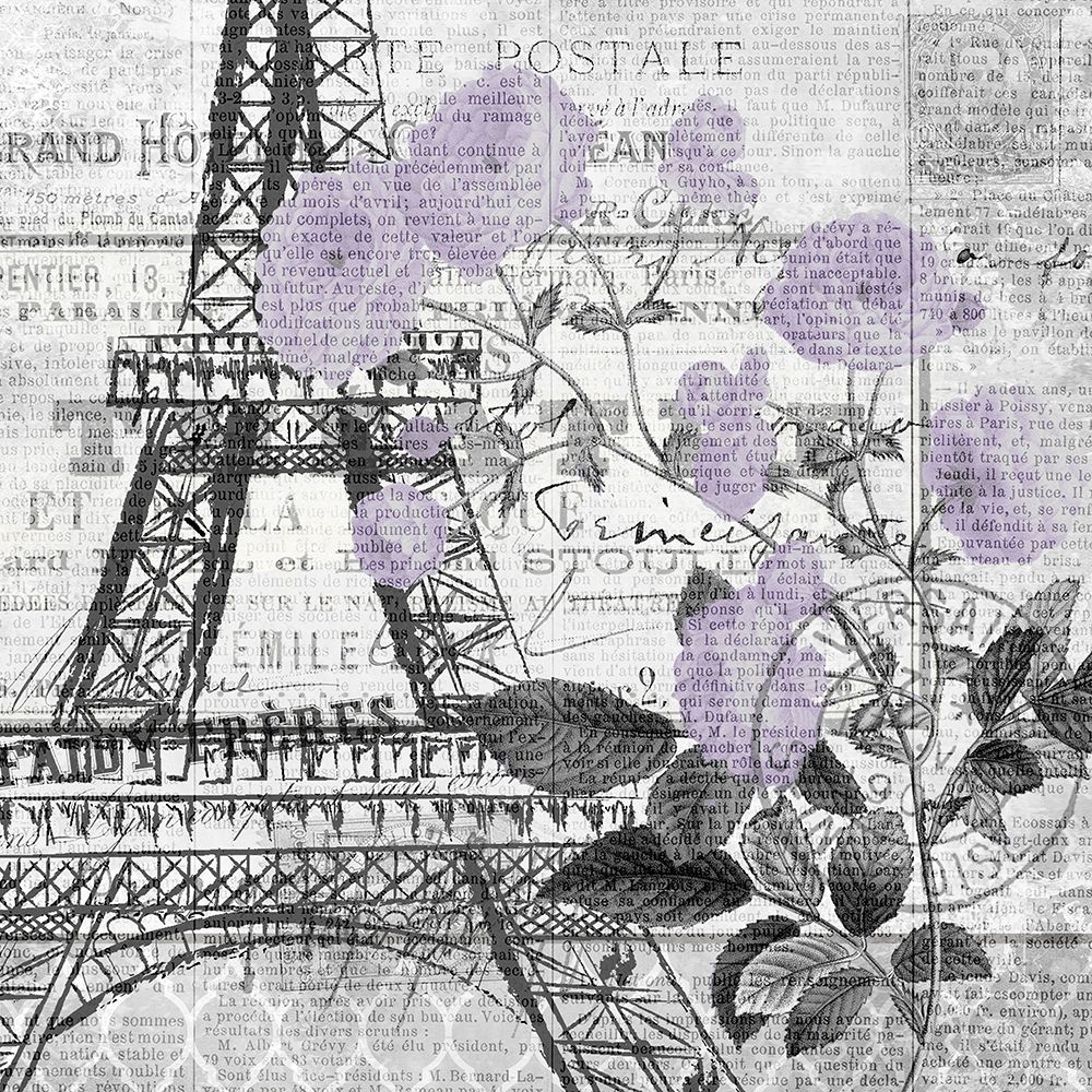 Paris Script Purple 1 art print by Allen Kimberly for $57.95 CAD