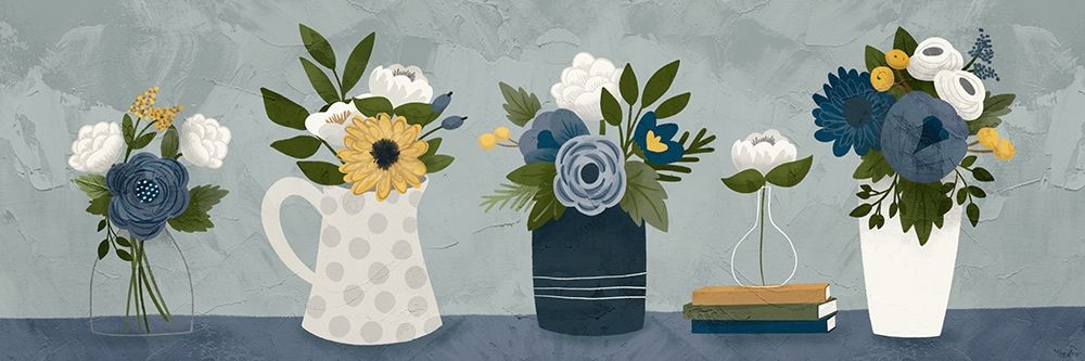 Blue Flower Group art print by Gigi Louise for $57.95 CAD