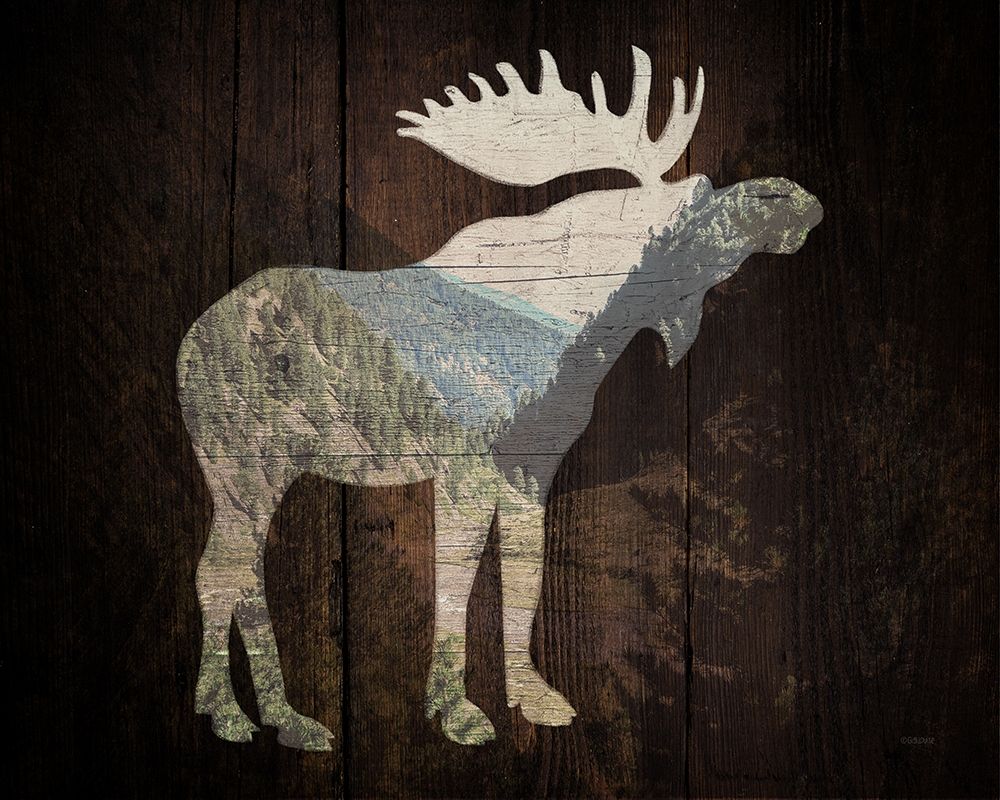 Lodge Wandering Moose art print by Gigi Louise for $57.95 CAD