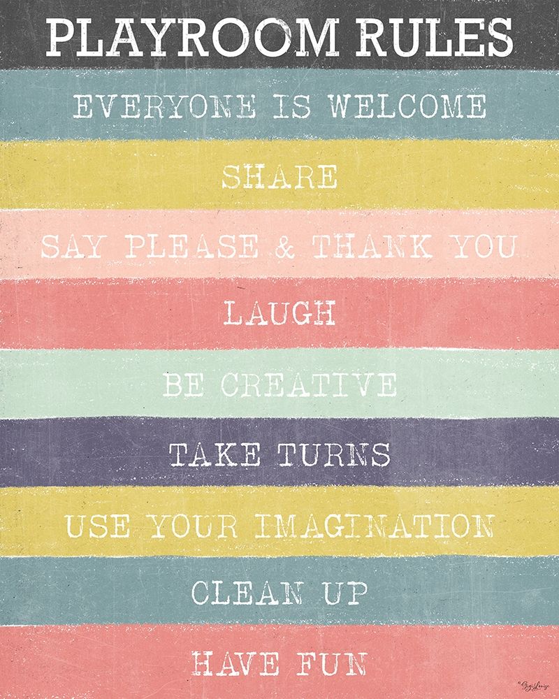 Playroom Rules art print by Gigi Louise for $57.95 CAD