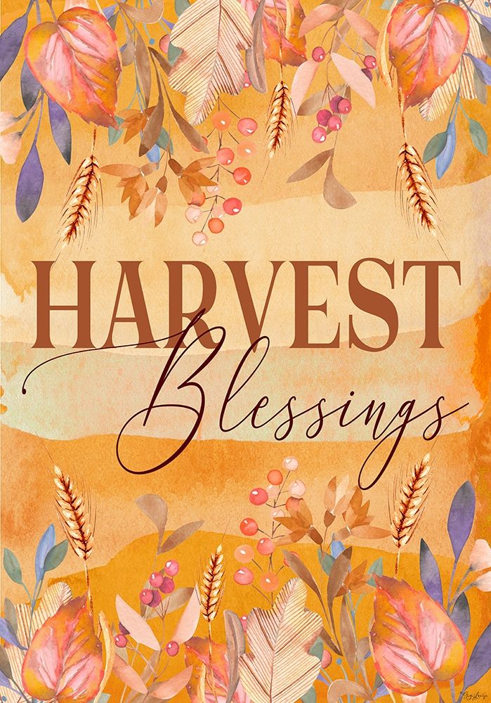 Harvest Blessings Flag art print by Gigi Louise for $57.95 CAD