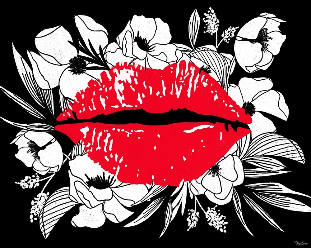 Floral Lips art print by Gigi Louise for $57.95 CAD