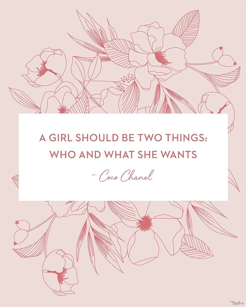 Floral Coco Chanel art print by Gigi Louise for $57.95 CAD