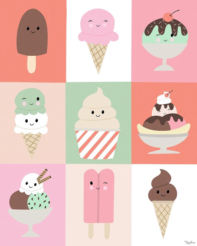Ice Cream Faces art print by Gigi Louise for $57.95 CAD
