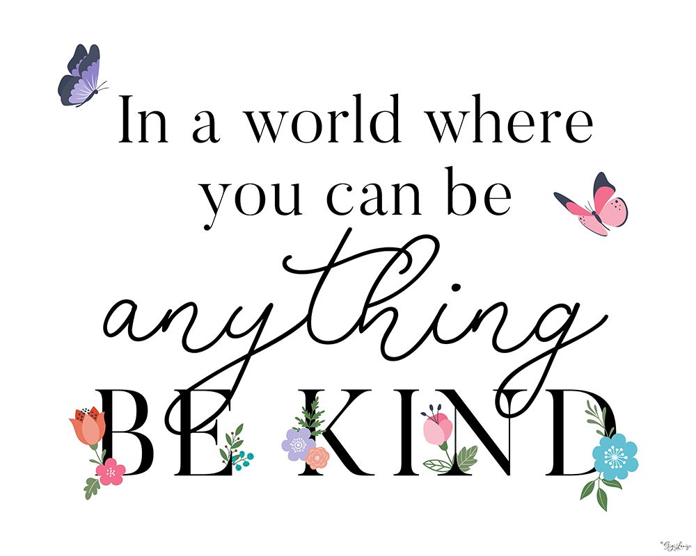 Be Kind Butterflies V3 art print by Gigi Louise for $57.95 CAD