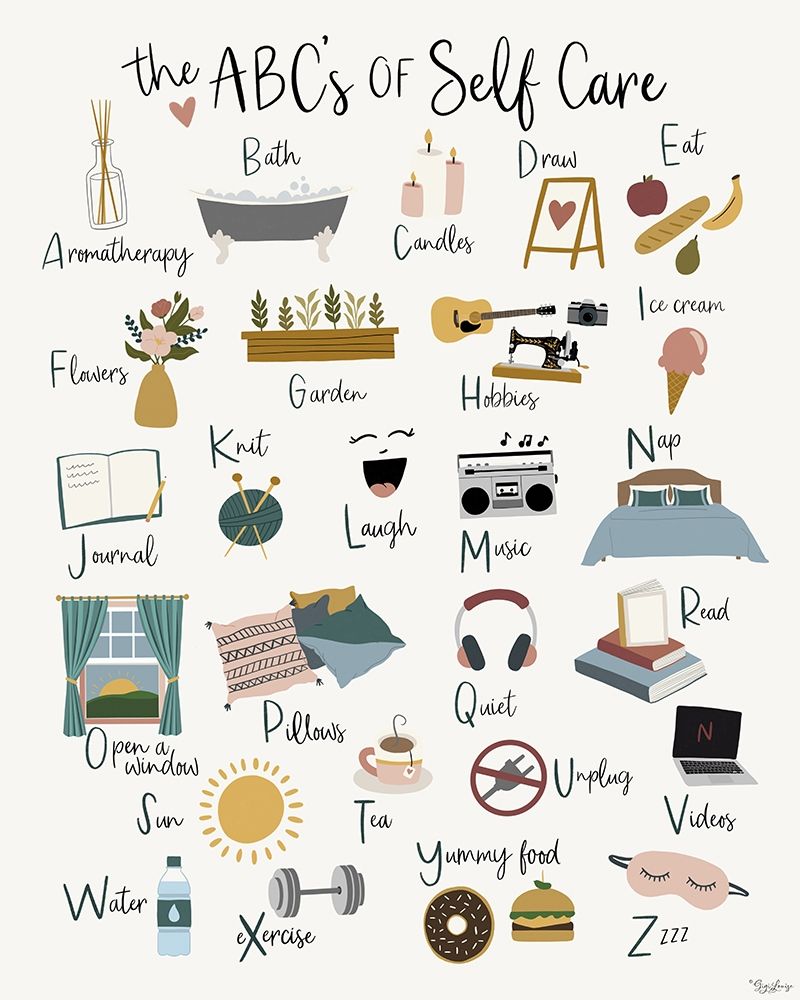 ABC Self Care art print by Gigi Louise for $57.95 CAD