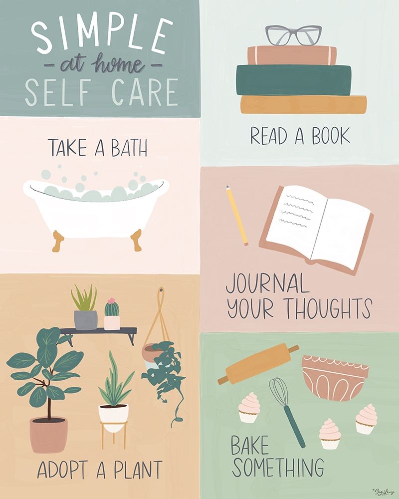 At Home Self Care 3 art print by Gigi Louise for $57.95 CAD