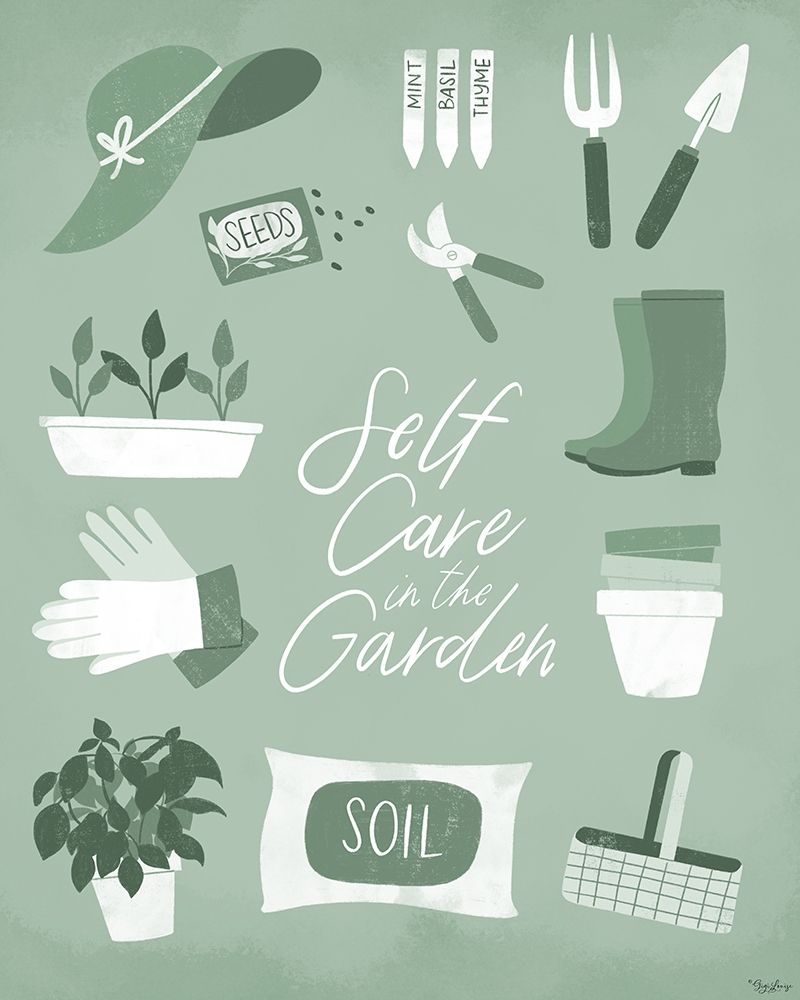 Self Care Garden art print by Gigi Louise for $57.95 CAD