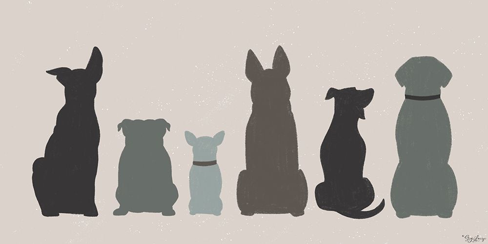 Dogs art print by Gigi Louise for $57.95 CAD