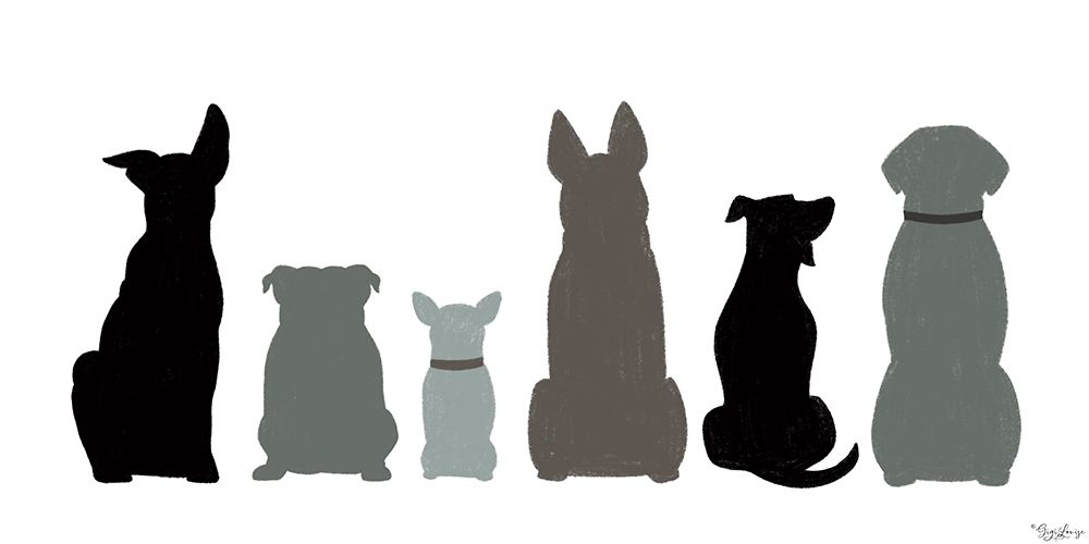 Dogs With Black art print by Gigi Louise for $57.95 CAD