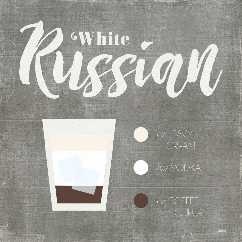White Russian art print by Gigi Louise for $57.95 CAD