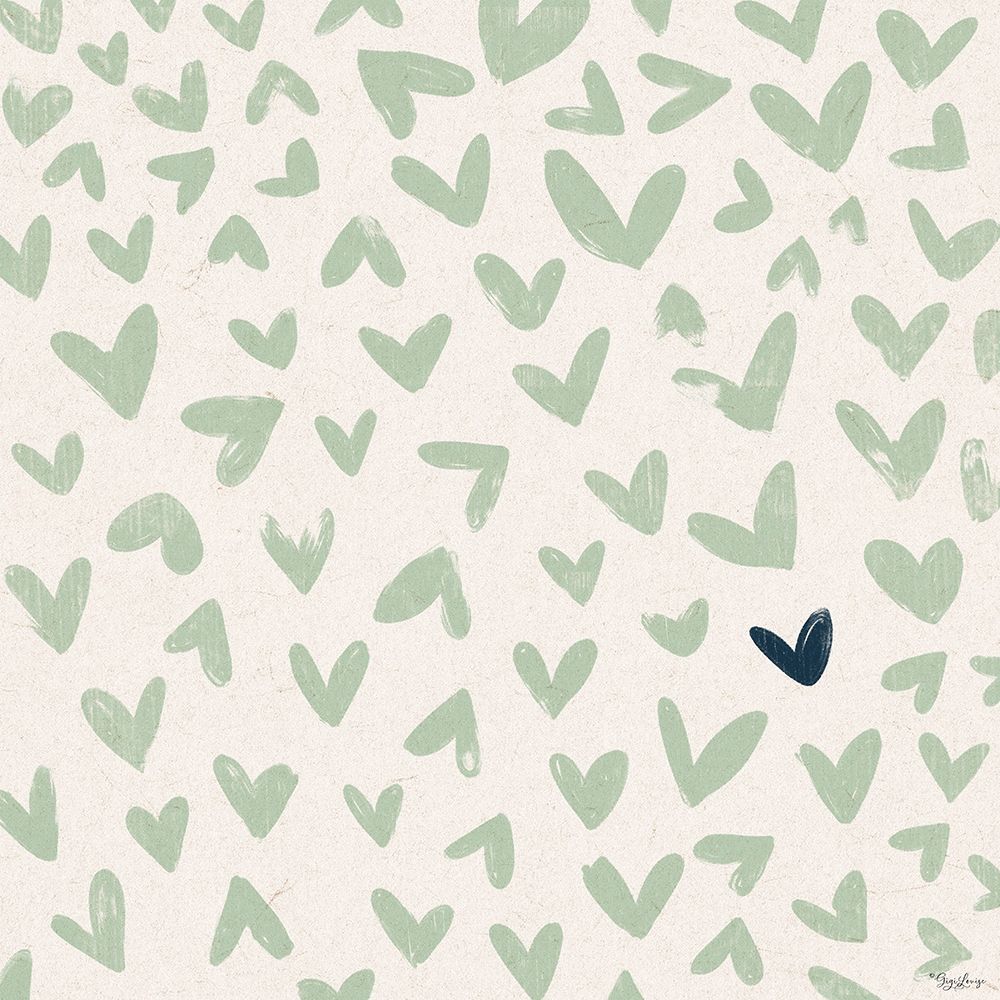 Green Hearts art print by Gigi Louise for $57.95 CAD