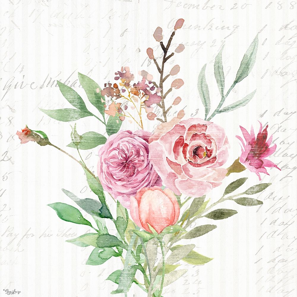 Wild Floral PINK 2 art print by Gigi Louise for $57.95 CAD