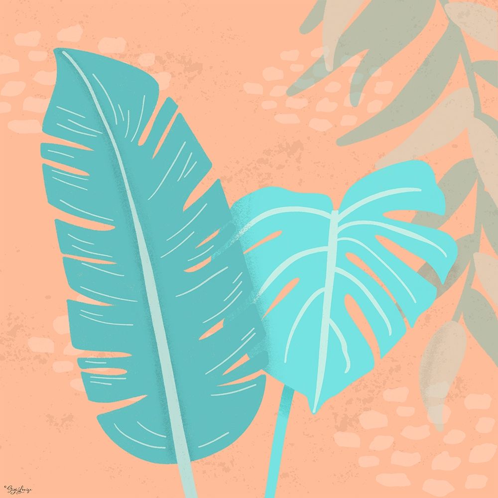 Tropical Leaves 1 art print by Gigi Louise for $57.95 CAD