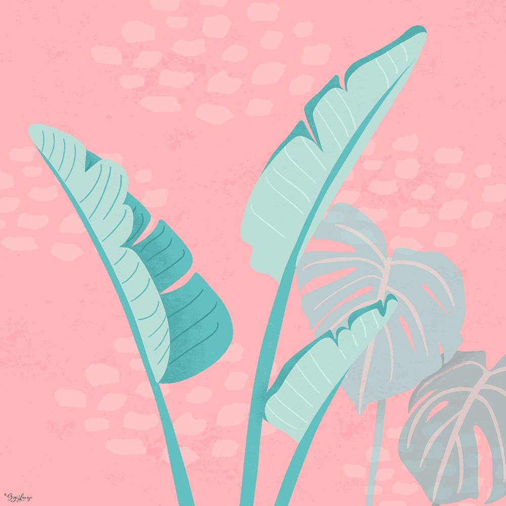 Tropical Leaves 2 art print by Gigi Louise for $57.95 CAD