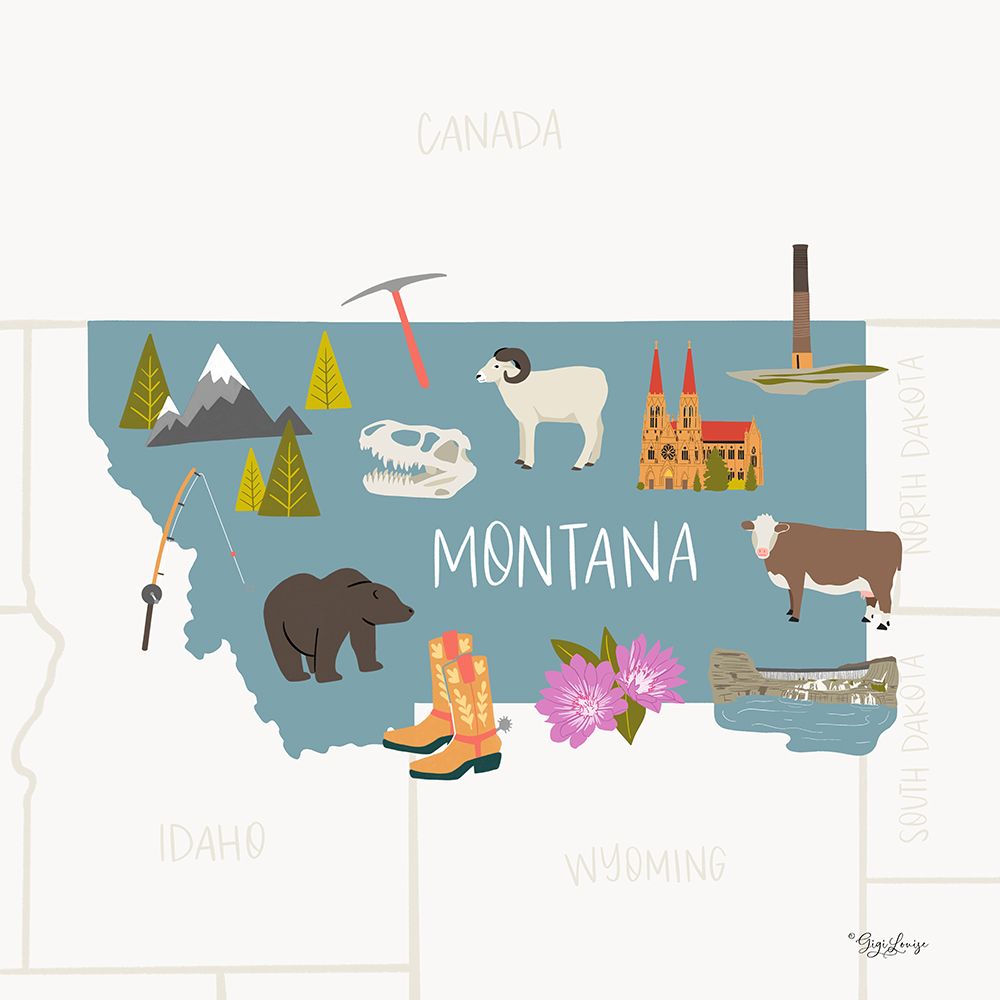 Montana art print by Gigi Louise for $57.95 CAD